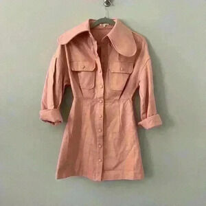 Ghospell Button Front Peach Dress Size XS